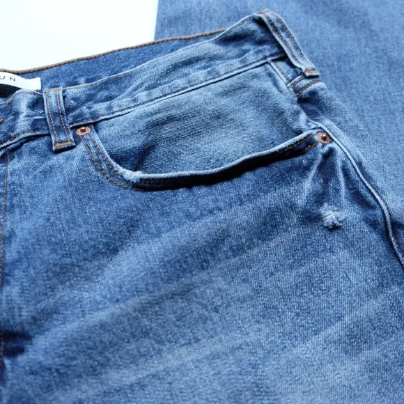 Pacsun Slim Fit Midwash Whiskered Faded Casual Jeans Denim Pants EUC 34x32 - Picture 4 of 7